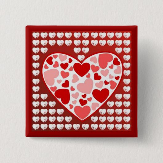 素敵なハート 缶バッジ (正面)