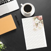 素敵なバラが並んだ文房具紙 便箋