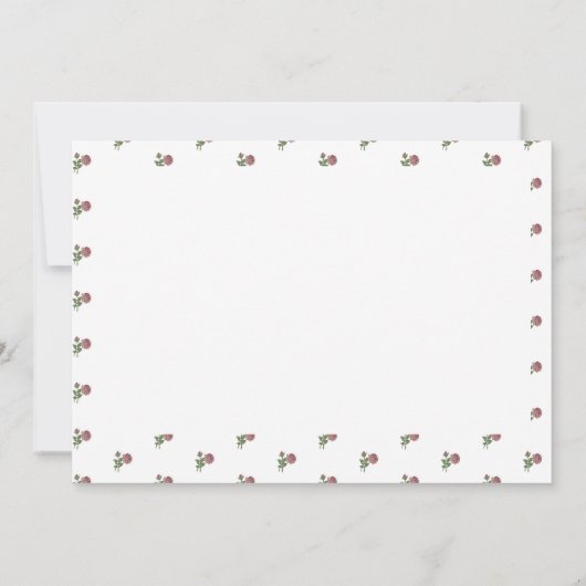 素敵なバラの花考える柄のあなたよ！ 招待状 (裏面)