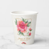 素敵なバラガーデン結婚予算 紙コップ (正面)