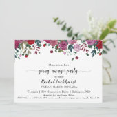 素敵なバラ移動遠くにパーティー写真 招待状 (スタンド正面)