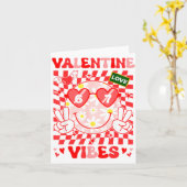 素敵なバレンタインムード  ハッピーバレンタインデー ガール カード (黄色い花)