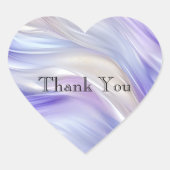 素敵なパープル ブルー パール ホワイトの渦巻き ハートシール (正面)