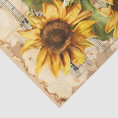 素敵なヒマワリフローラ音楽シートephemera 薄葉紙 (詳細)