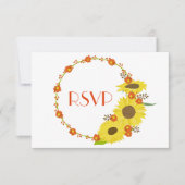 素敵なヒマワリRSVP 招待状 (正面)