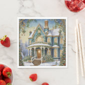 素敵なビクトリアンクリスマス スタンダードランチョンナプキン (インサイチュ)