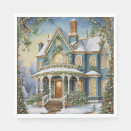 素敵なビクトリアンクリスマス スタンダードランチョンナプキン