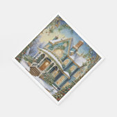 素敵なビクトリアンクリスマス スタンダードランチョンナプキン (角)