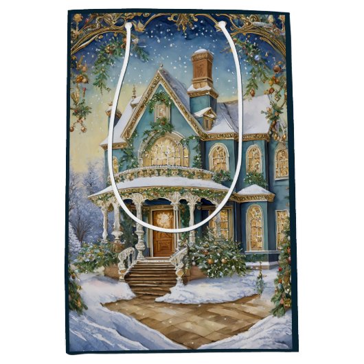 素敵なビクトリアンクリスマス ミディアムペーパーバッグ (正面)