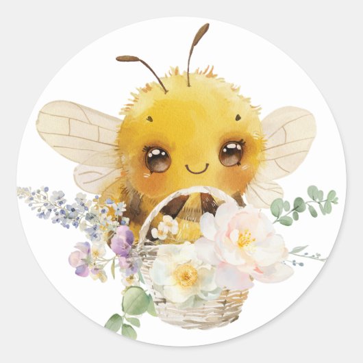 素敵なビーステッカー ラウンドシール (正面)