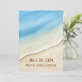 素敵なビーチ結婚式の日 – 招待状 (スタンド正面)