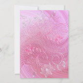 素敵なピンクとフローラのブライダルシャワーの招待 招待状 (裏面)