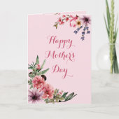 素敵なピンクとラベンダーの母の日カード カード (正面)