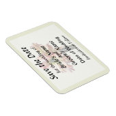 素敵なピンクと白のアマリリスは日付を保存 マグネット (右側)