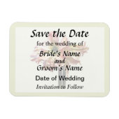 素敵なピンクと白のアマリリスは日付を保存 マグネット (横)