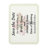 素敵なピンクと白のアマリリスは日付を保存 マグネット (縦)