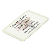 素敵なピンクと白のアマリリスは日付を保存 マグネット (左側)