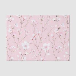 素敵なピンクと白の花のブライズシャワー 薄葉紙