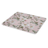 素敵なピンクと白の花のブライダルシャワー カッティングボード (角)