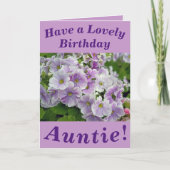 素敵なピンクのフローラ誕生日カード カード (正面)