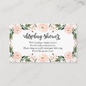 素敵なピンクのフローラ赤ちゃんシャワー表示シャワーエンクル エンクロージャーカード (正面)