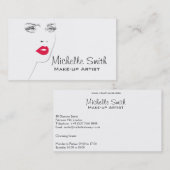 素敵なピンクの唇メイクアップアーティストの名刺 名刺 (正面/裏面)