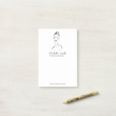 素敵なピンクの唇メイクアップアーティストブランディング ポストイット (デスク上)