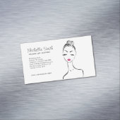 素敵なピンクの唇メイクアップアーティストブランディング マグネット名刺 (インサイチュ)