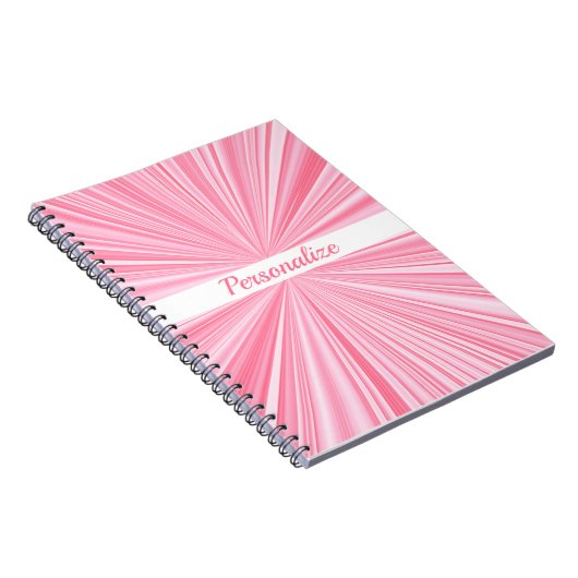 素敵なピンクの抽象的なパーソナライズジャーナルノートブック ノートブック (右側)