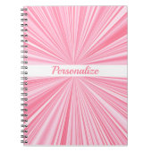 素敵なピンクの抽象的なパーソナライズジャーナルノートブック ノートブック (正面)