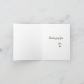 素敵なピンクの牡丹の折り畳みノートカード ノートカード (内部)