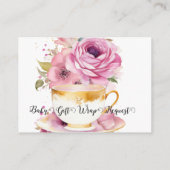 素敵なピンク色のバルーンのシャワー表示要求 エンクロージャーカード (裏面)