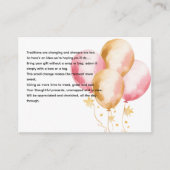 素敵なピンク色のバルーンのシャワー表示要求 エンクロージャーカード (正面)