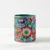 素敵なフィリップ・ジェイコブス生地ポピー・ガーデンマグ マグカップ (中央)