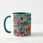 素敵なフィリップ・ジェイコブス生地ポピー・ガーデンマグ マグカップ (左)