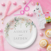 素敵なフラッシュ＆セイジの花のウェディング ペーパープレート (パーティー)