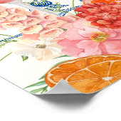 素敵なフラワーの ブライダルシャワーのお出迎え ポスター (角)