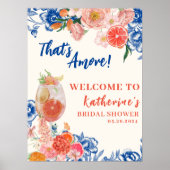 素敵なフラワーの ブライダルシャワーのお客様歓迎 ポスター (正面)