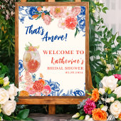 素敵なフラワーの ブライダルシャワーのお客様歓迎 ポスター
