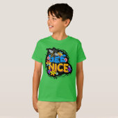 素敵なフローラカラフル花 Tシャツ (正面フル)