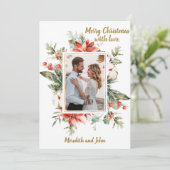 素敵なフローラフォトリースクリスマスカード シーズンカード (スタンド正面)