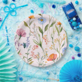 素敵なフローラベビーシャワー ペーパープレート (パーティー)