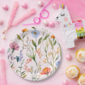 素敵なフローラベビーシャワー ペーパープレート (パーティー)