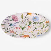 素敵なフローラベビーシャワー ペーパープレート (アングル)