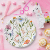 素敵なフローラベビーシャワー ペーパープレート (パーティー)