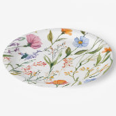 素敵なフローラベビーシャワー ペーパープレート (アングル)