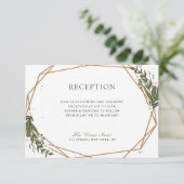 素敵なフローラ幾何学的RSVPカード 出欠カード (スタンド正面)