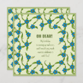 素敵なフローラ誕生日CC1278私自身の招待 招待状 (正面/裏面)