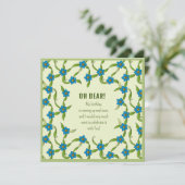 素敵なフローラ誕生日CC1278私自身の招待 招待状 (スタンド正面)