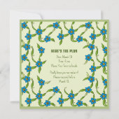 素敵なフローラ誕生日CC1278私自身の招待 招待状 (裏面)